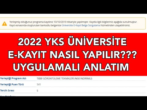 2022 YKS ÜNİVERSİTE E-KAYIT NASIL YAPILIR? UYGULAMALI ANLATIM 🎯🎯 #ykstercih