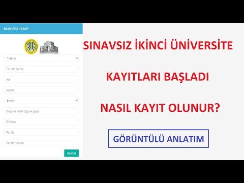 SINAVSIZ İKİNCİ ÜNİVERSİTE KAYITLARI BAŞLADI : KAYIT NASIL YAPILIR? (GÖRÜNTÜLÜ ANLATIM)