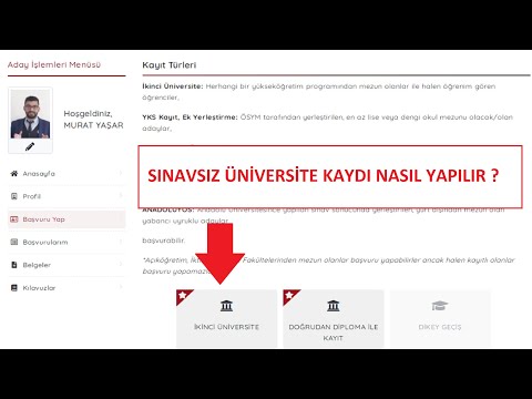 SINAVSIZ ÜNİVERSİTE KAYDI NASIL YAPILIR? ( GÖRÜNTÜLÜ ANLATIM) SINAVSIZ İKİNCİ ÜNİVERSİTE
