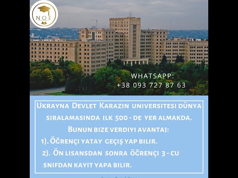 Ukraynada eğitim. Öğrencilerden gelen sorular | Karazin universitesi Whatsapp: +38 093 727 87 63